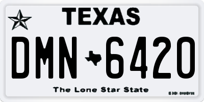 TX license plate DMN6420