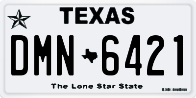 TX license plate DMN6421