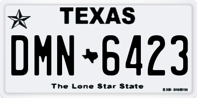 TX license plate DMN6423