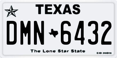 TX license plate DMN6432