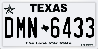 TX license plate DMN6433