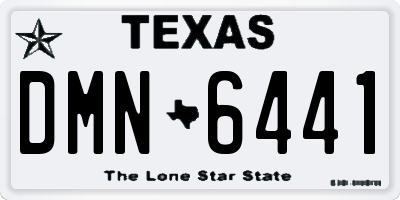 TX license plate DMN6441