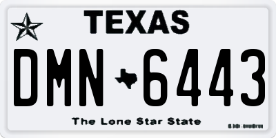 TX license plate DMN6443
