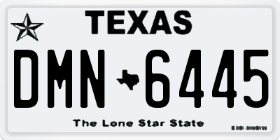 TX license plate DMN6445