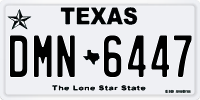 TX license plate DMN6447