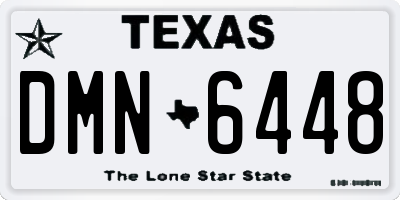 TX license plate DMN6448