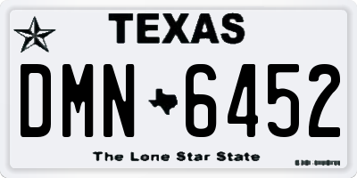 TX license plate DMN6452