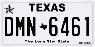 TX license plate DMN6461