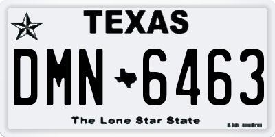 TX license plate DMN6463