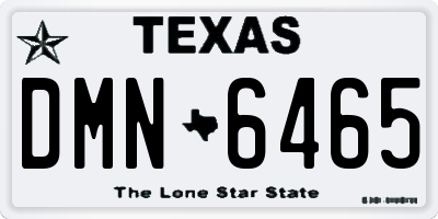 TX license plate DMN6465