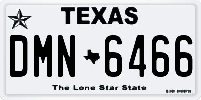 TX license plate DMN6466