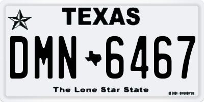 TX license plate DMN6467