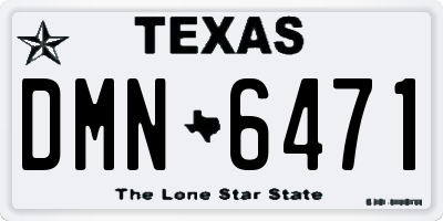 TX license plate DMN6471