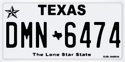 TX license plate DMN6474