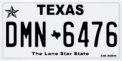TX license plate DMN6476