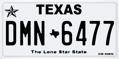 TX license plate DMN6477