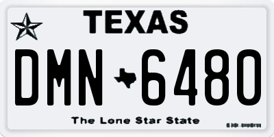 TX license plate DMN6480