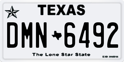 TX license plate DMN6492