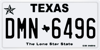 TX license plate DMN6496