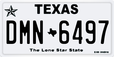 TX license plate DMN6497