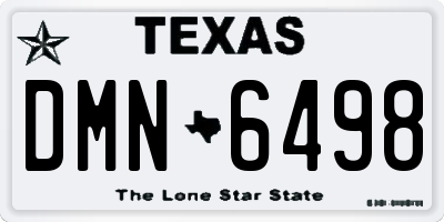 TX license plate DMN6498