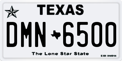 TX license plate DMN6500