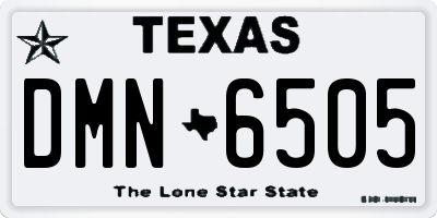 TX license plate DMN6505