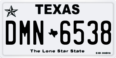 TX license plate DMN6538