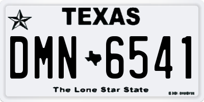 TX license plate DMN6541