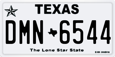 TX license plate DMN6544