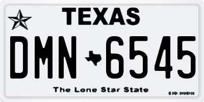 TX license plate DMN6545