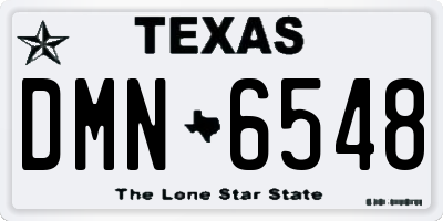TX license plate DMN6548