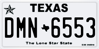 TX license plate DMN6553