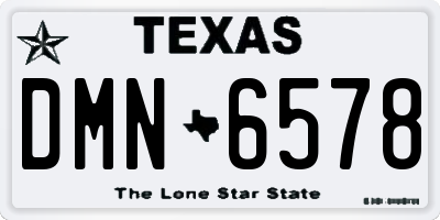 TX license plate DMN6578