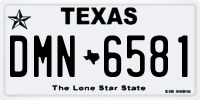 TX license plate DMN6581