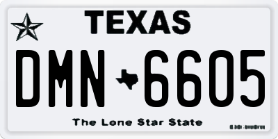 TX license plate DMN6605