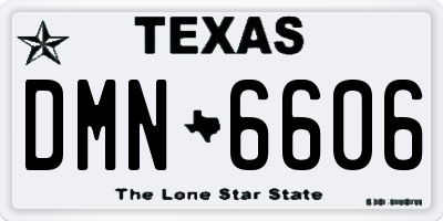 TX license plate DMN6606