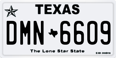 TX license plate DMN6609