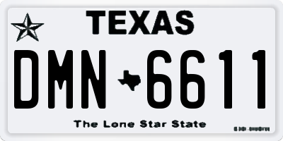 TX license plate DMN6611