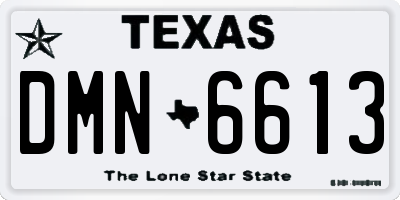 TX license plate DMN6613