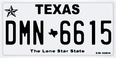 TX license plate DMN6615