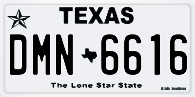 TX license plate DMN6616