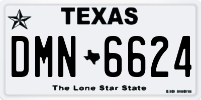 TX license plate DMN6624