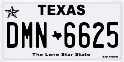 TX license plate DMN6625