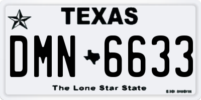 TX license plate DMN6633