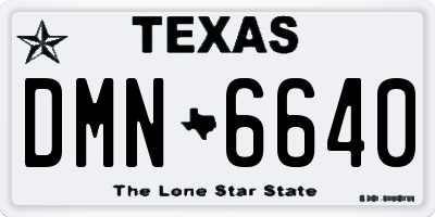TX license plate DMN6640