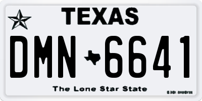 TX license plate DMN6641