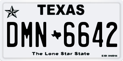 TX license plate DMN6642
