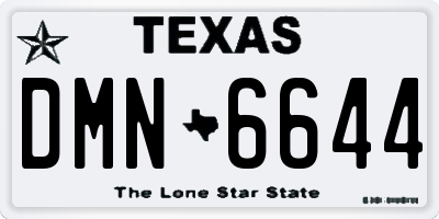 TX license plate DMN6644