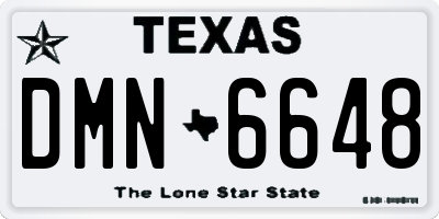 TX license plate DMN6648